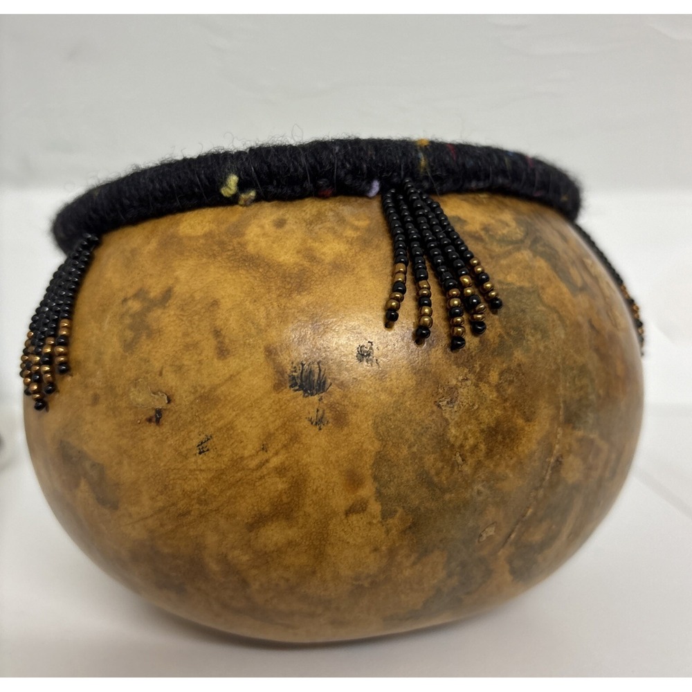 Decorative Beaded Gourd